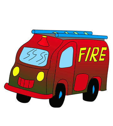 Mini Fire Tender Coloring Pages